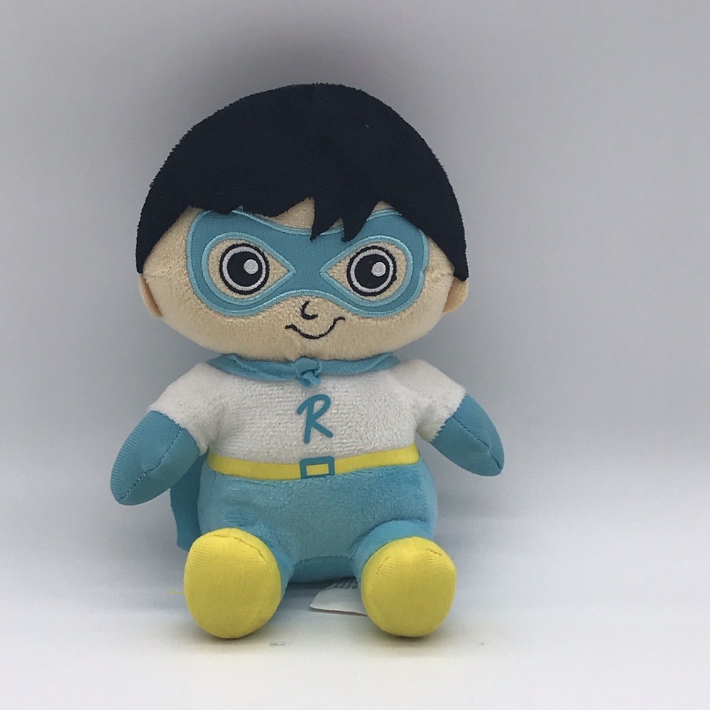 Ryan's World Blue Titan 7.5" Plush Ryan PocketWatch Super Hero Stuffed Toy Cape